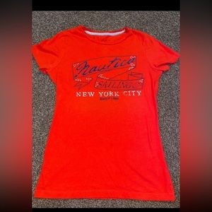 Womens Red Nautica shirt